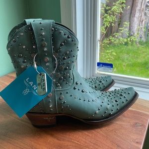 NWT- Lane Boots turquoise/ green booties